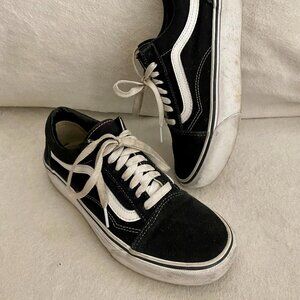 Vans Black Old Skool Platform Shoes Size 8.5